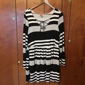 plus size striped dress