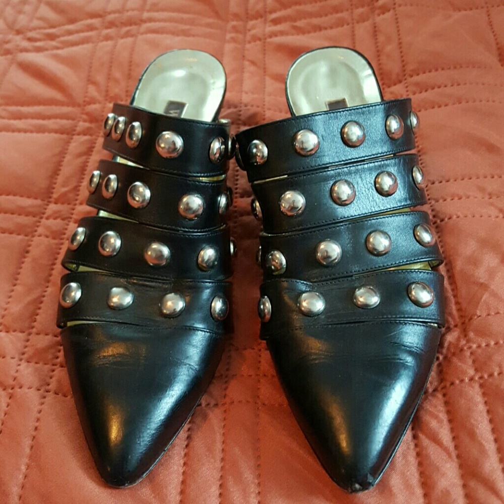 Walter Steiger hand made studded mules
