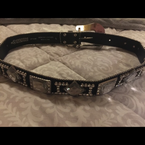 Christian Alexander sworski  large buckle belt