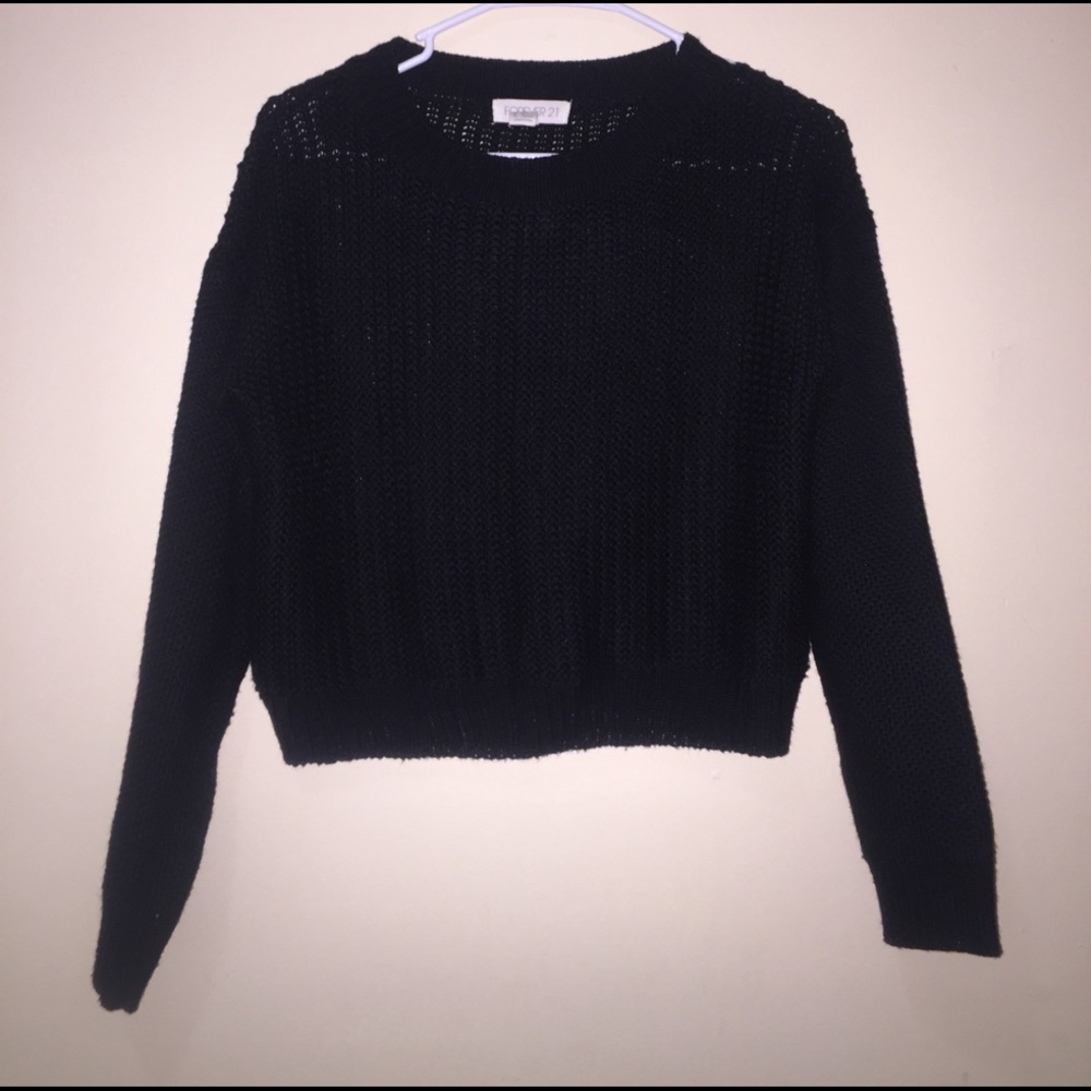 Cropped Black Sweater