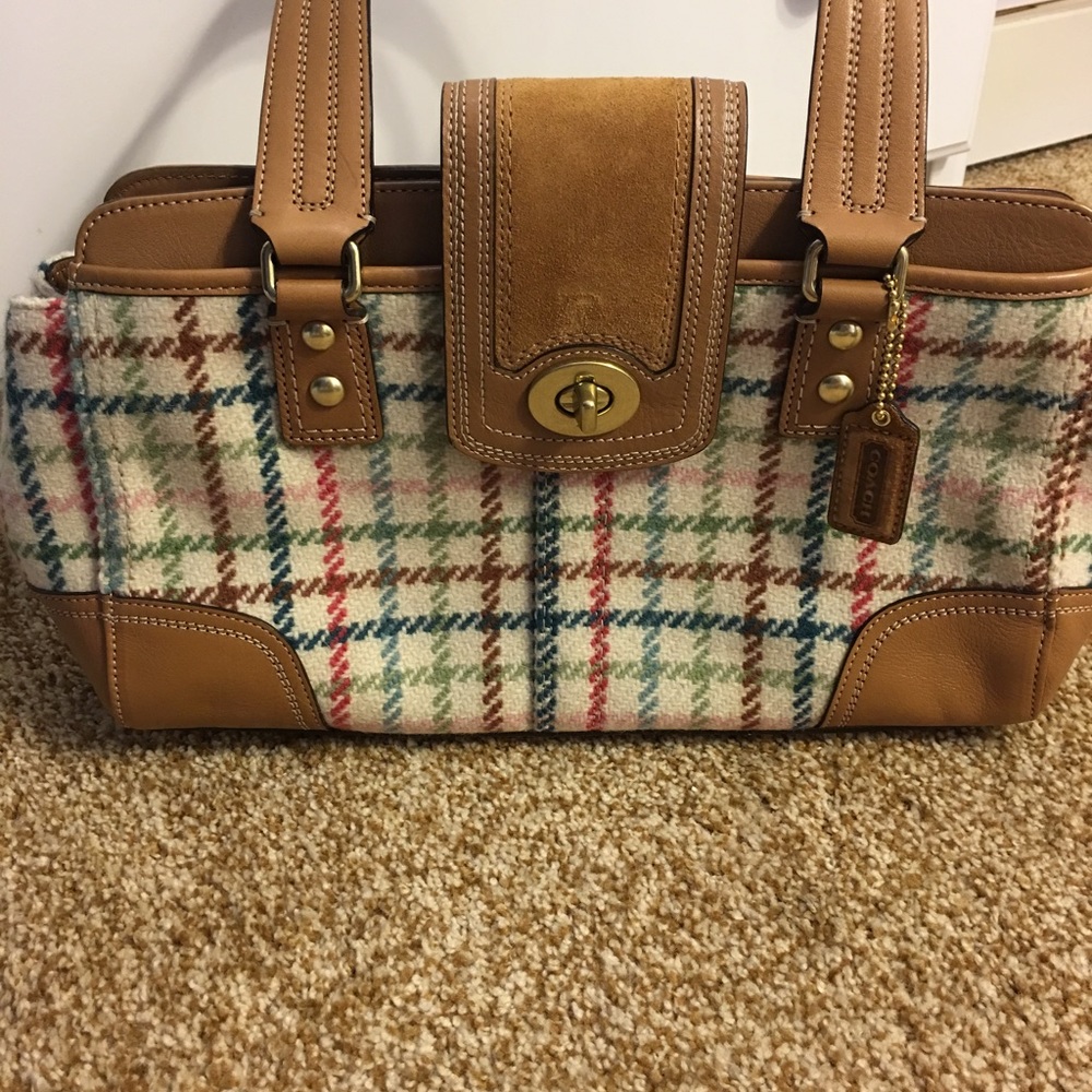 Coach Plaid Purse. 👛