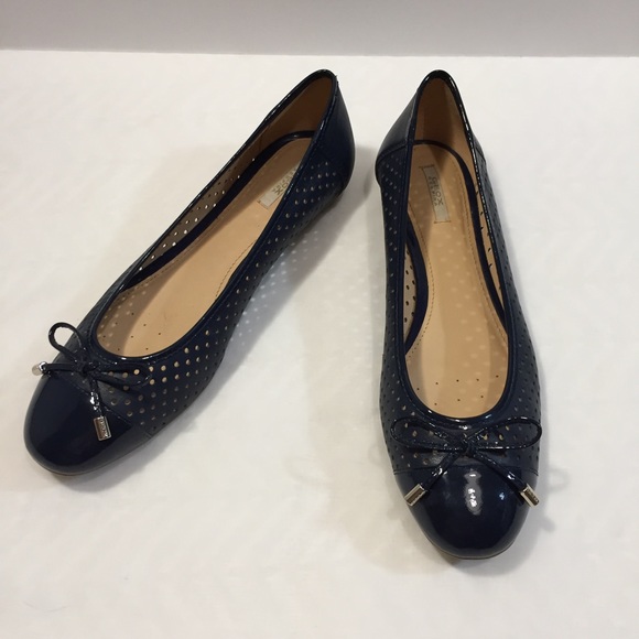 Geox Shoes - Geox Respira Navy Flats with Bow Size 39.5 (9.5)