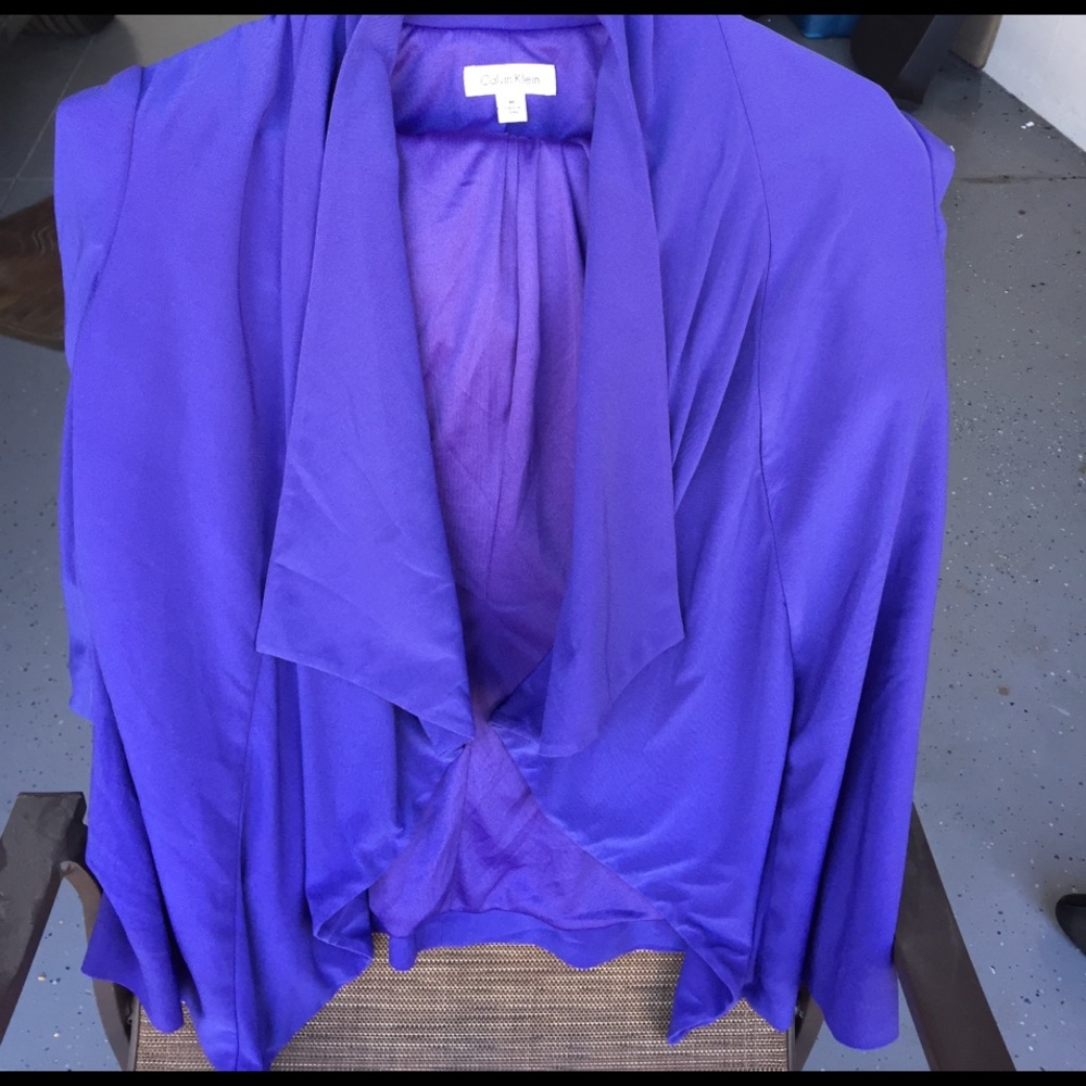 Like New Calvin Klein Purple Jacket/Blazer medium