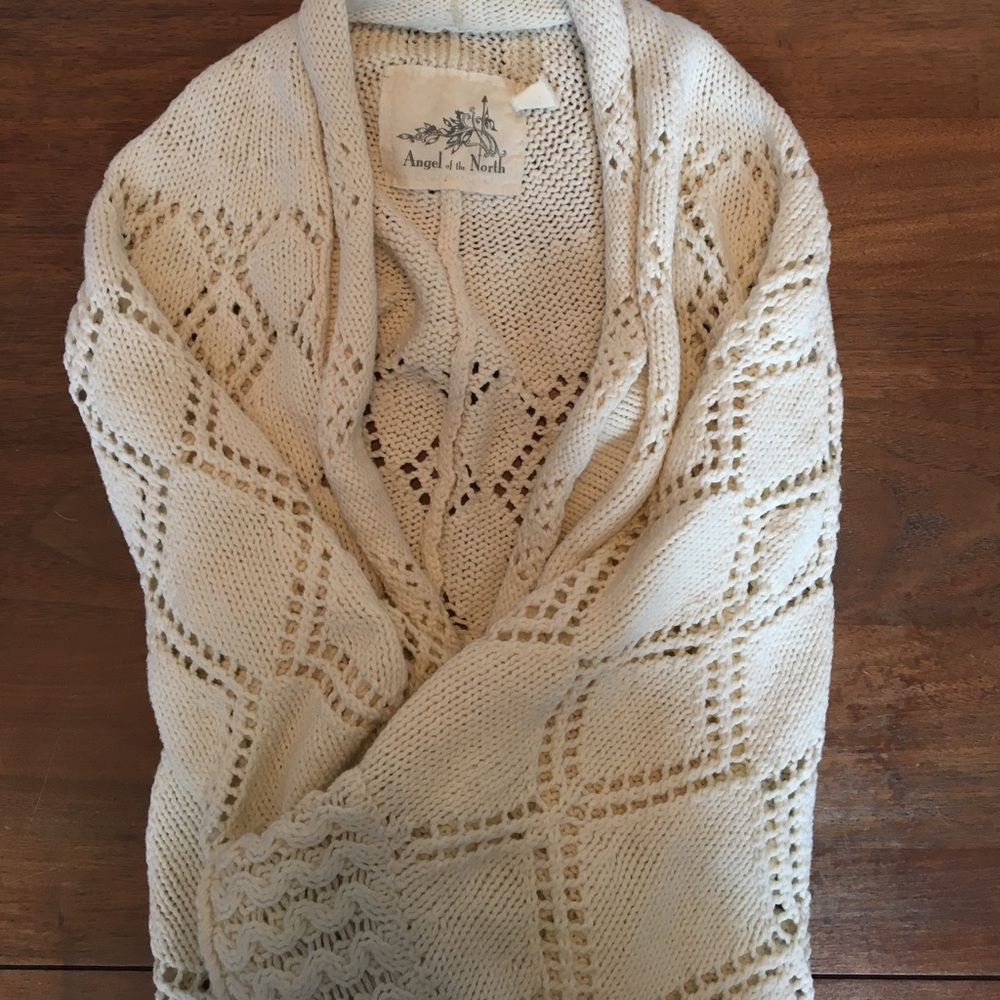 Anthropologie cape knit sweater