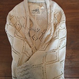 Anthropologie cape knit sweater