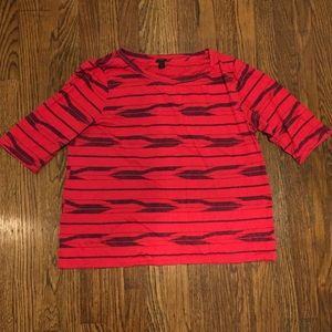 J Crew 3/4 sleeve top