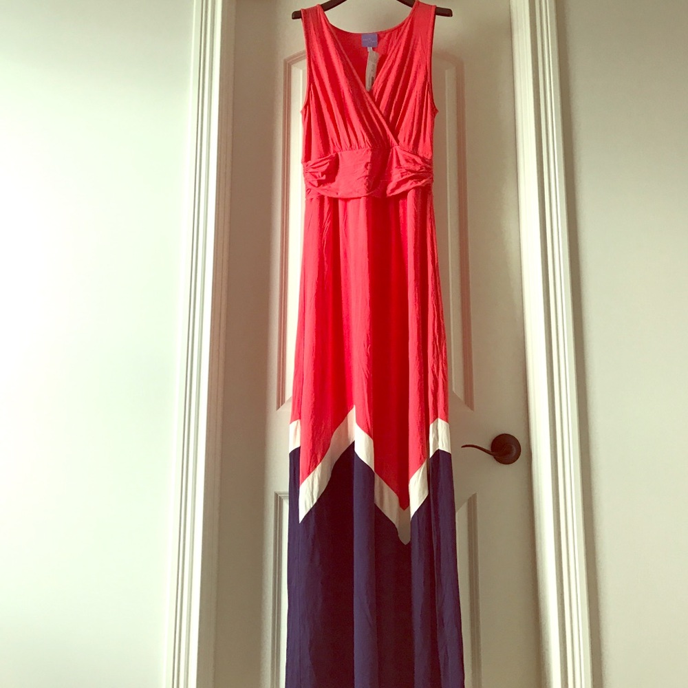 Market and Spruce Abi Colorblock Maxi Dress