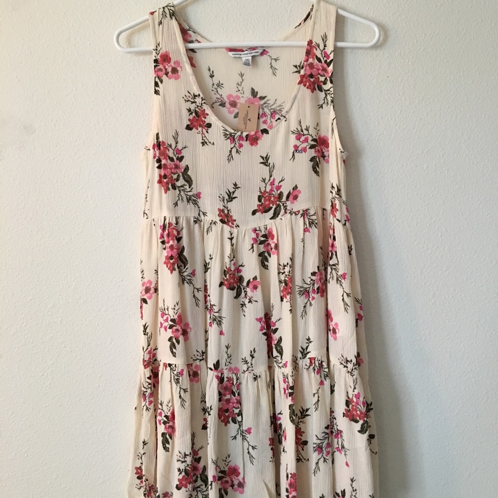 AEO Floral tiered swing dress