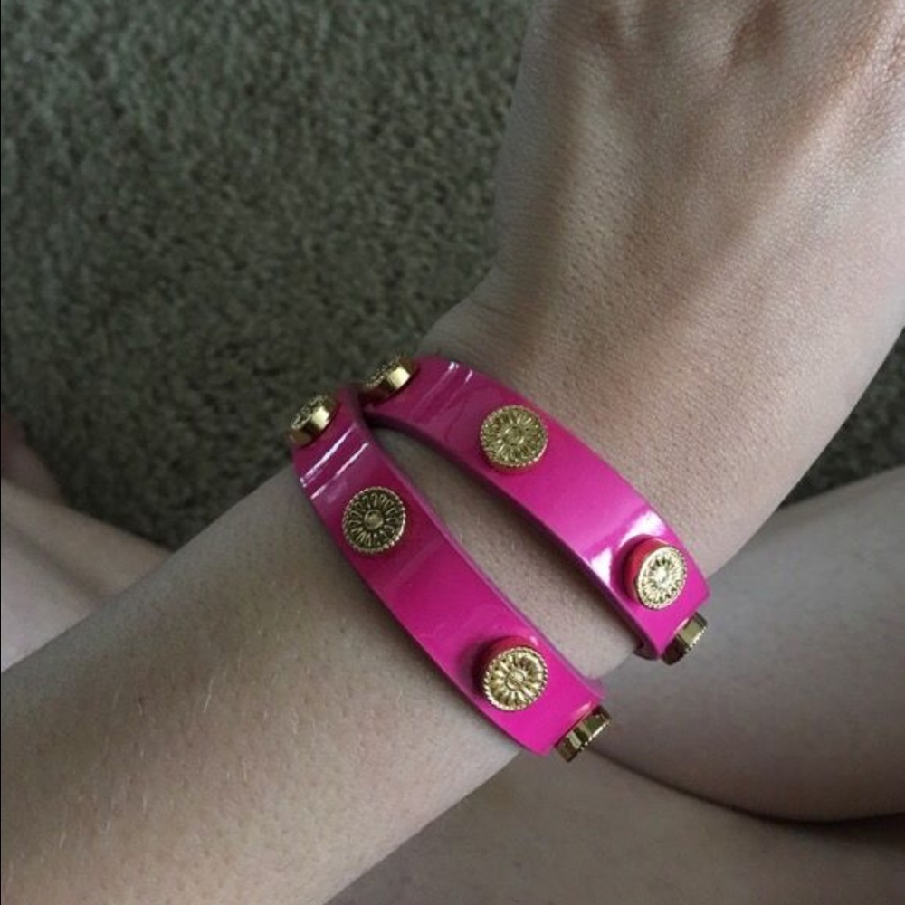 Tory Burch Wrap Bracelet Hot Pink