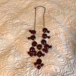 Boutique- burgundy statement (bubble) necklace