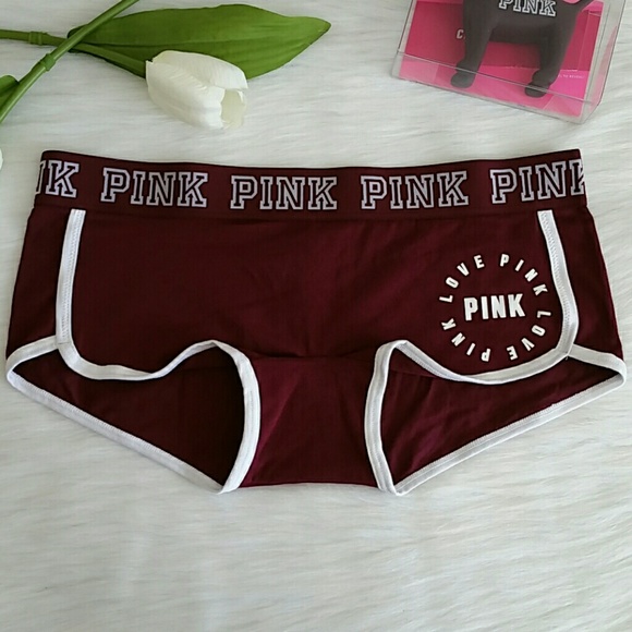 PINK Victoria's Secret Other - Nwt Pink Victoria's Secret Logo Boyshort Size M