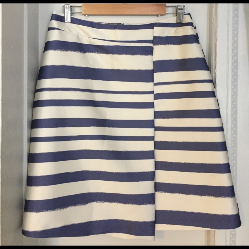 NWOT blue and white striped TOPSHOP skirt
