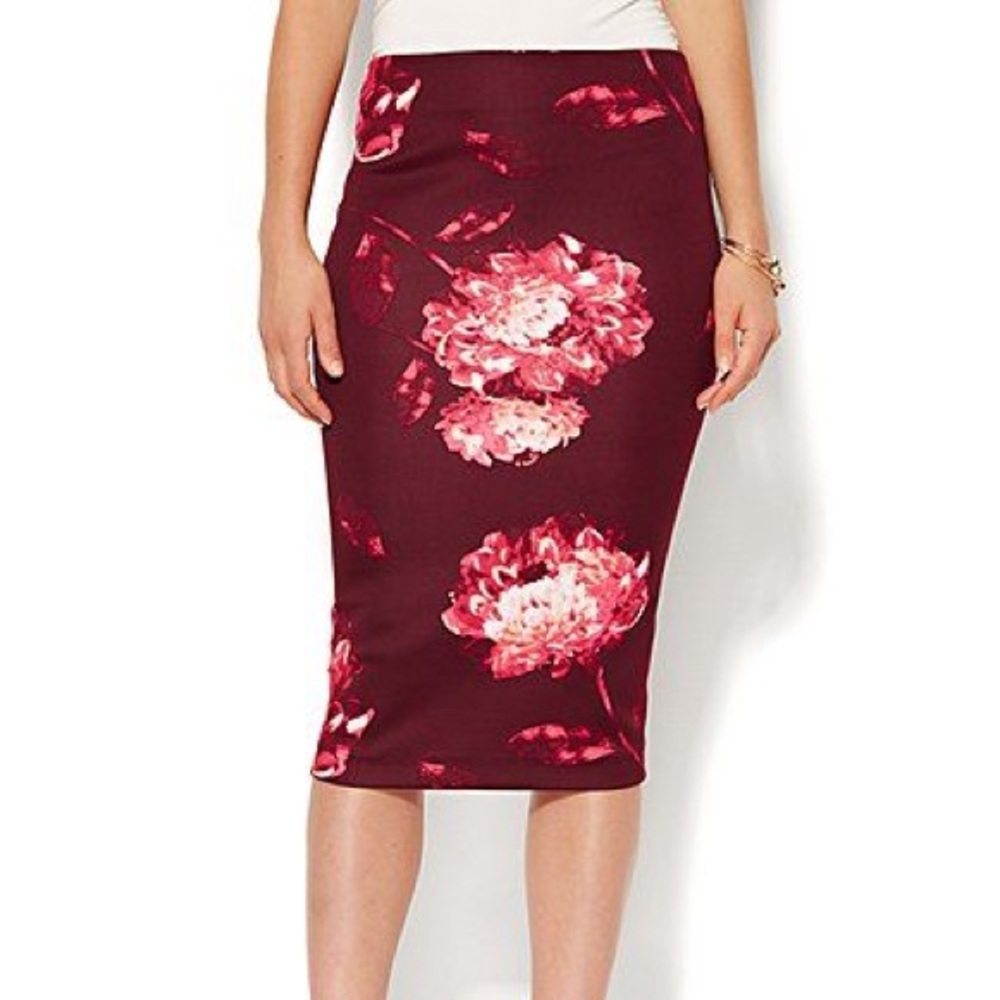 Scuba knit pencil skirt