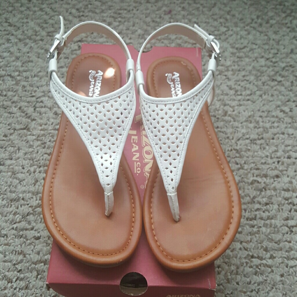 White Arizona Sandals