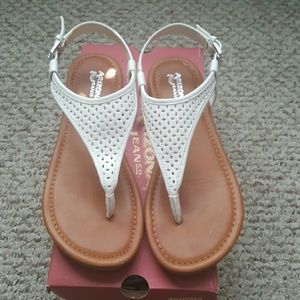 White Arizona Sandals