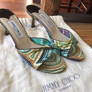 Jimmy Choo multi colored short heels