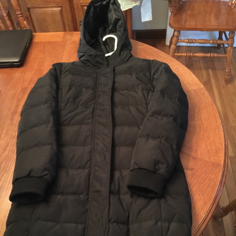 Long women's puffer coat