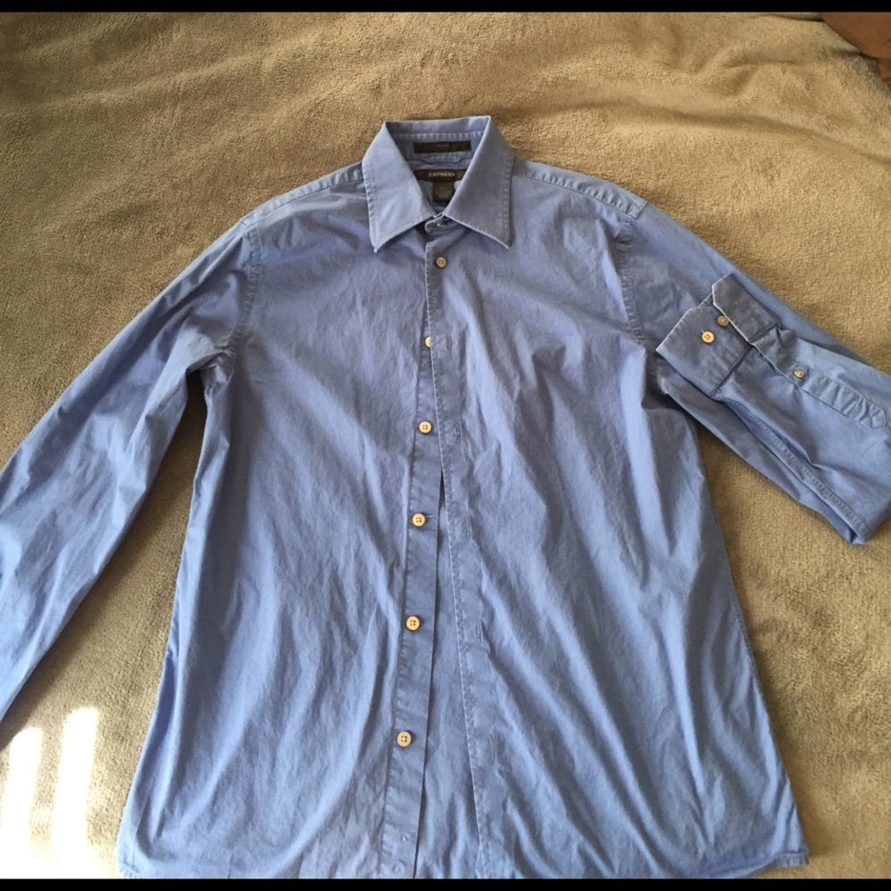 Clearing closet of unwanted clothes.