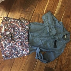 Jcrew paisley shorts