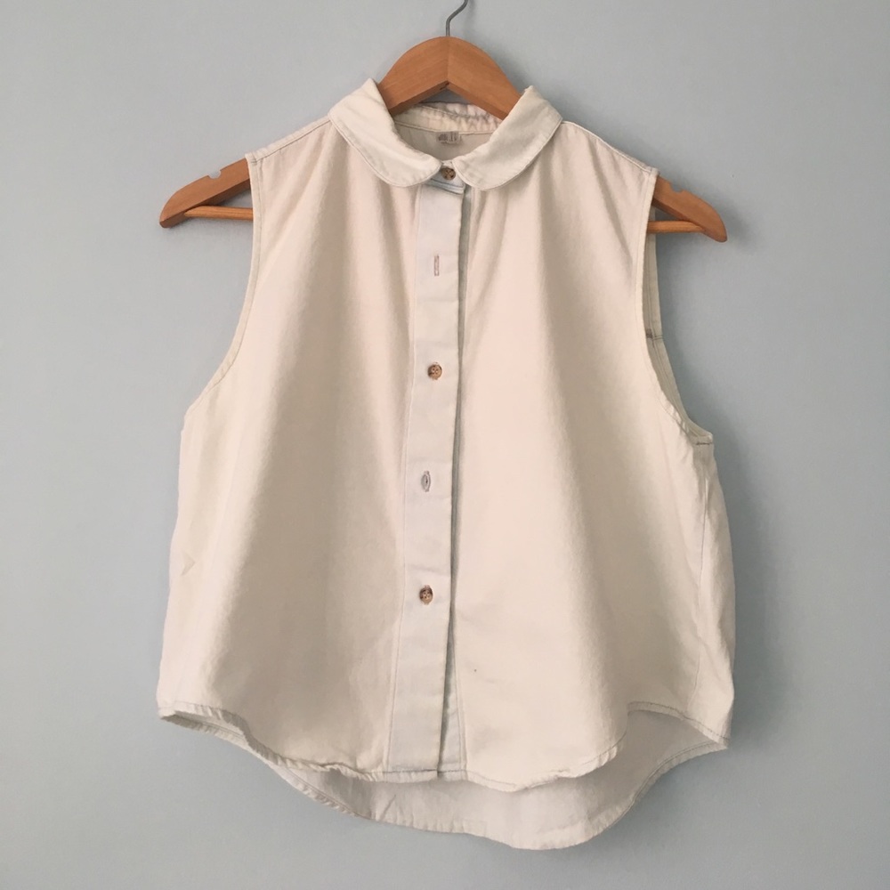 American apparel denim drop top