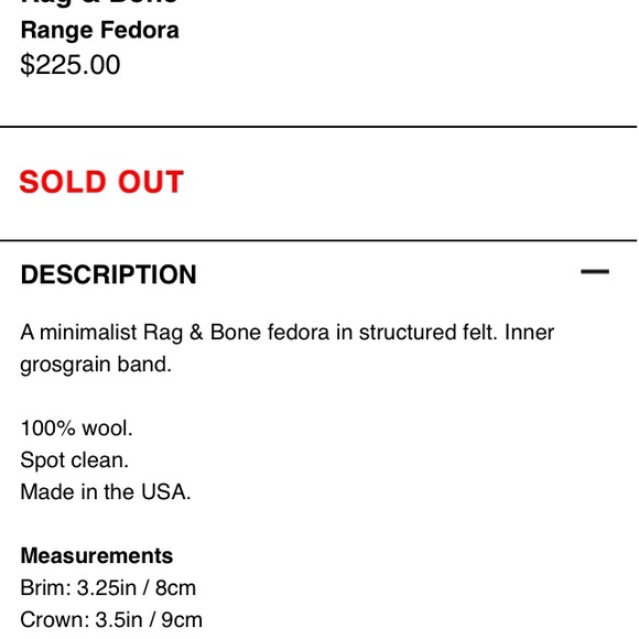 Host Pick! ✨ Rag & Bone Range Fedora Charcoal Grey - Picture 8 of 8