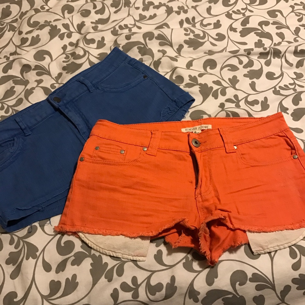 F21 Colored Shorts BUNDLE! 💙💛