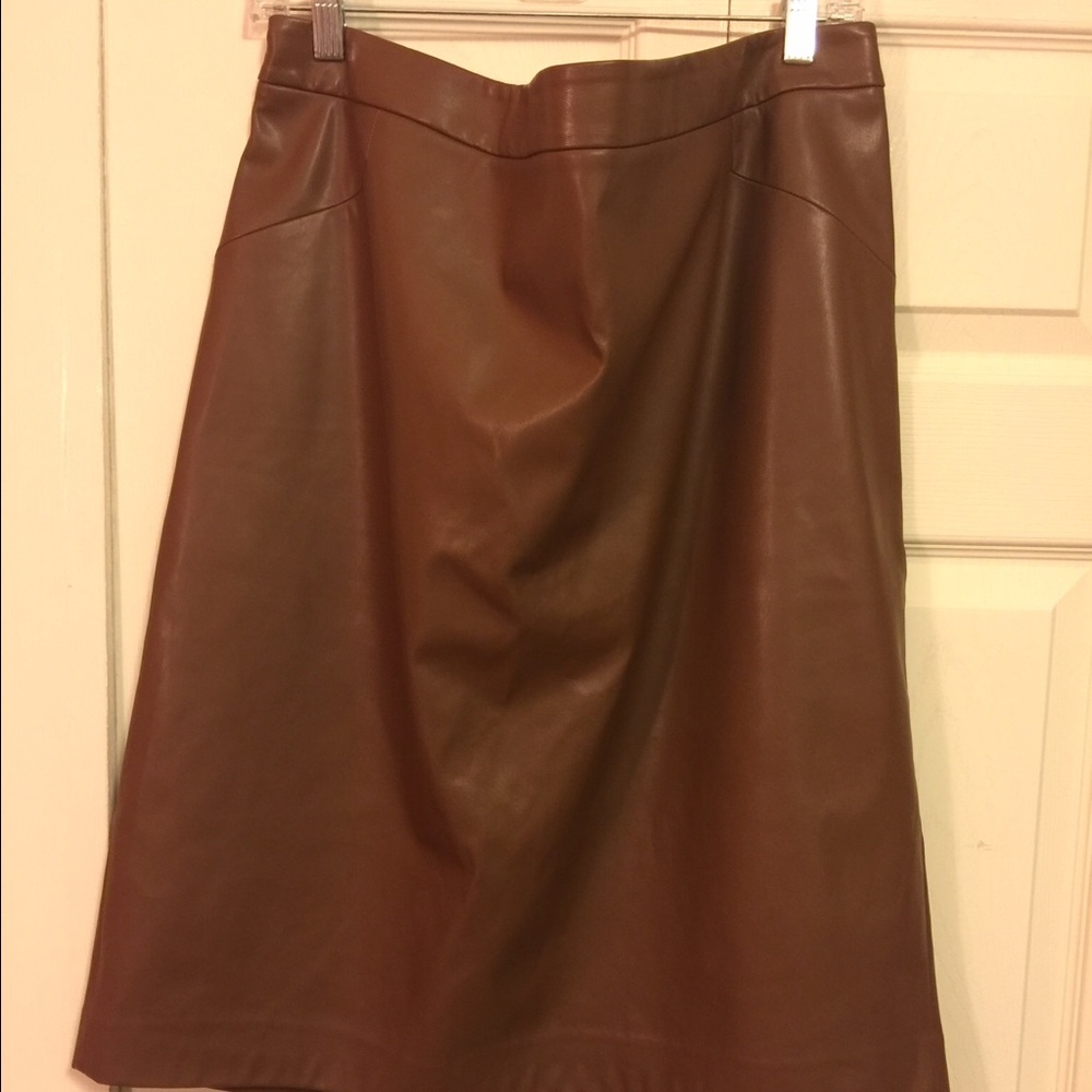 Faux leather pencil skirt
