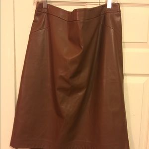 Faux leather pencil skirt