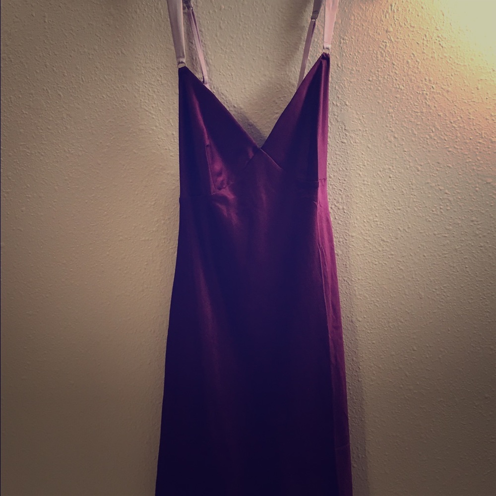 Satin purple/lavender slip