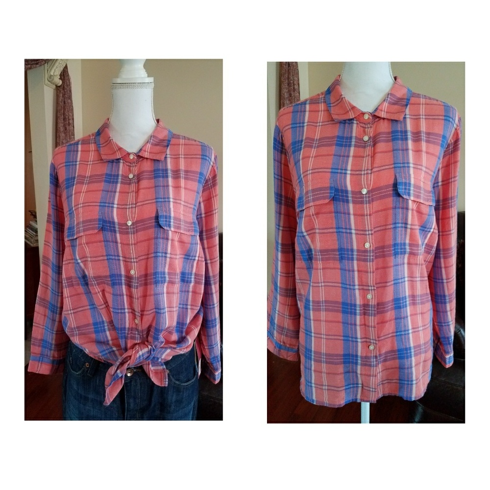 🆕Plaid Dobby Shirt, Size 1x