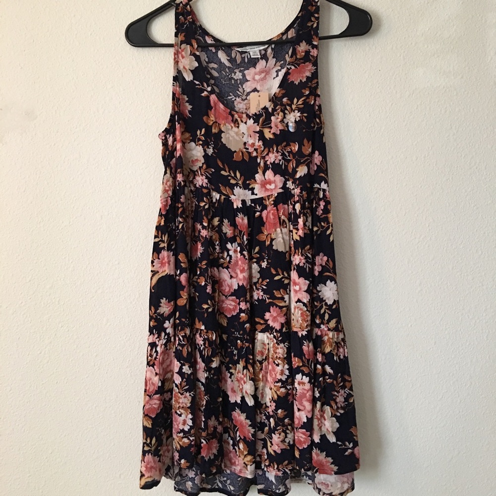 AEO Floral tiered swing dress