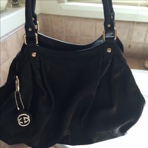 Gucci SUKEY Black leather large 100% authentic
