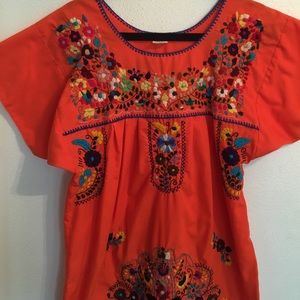 Orange Mexican Dress