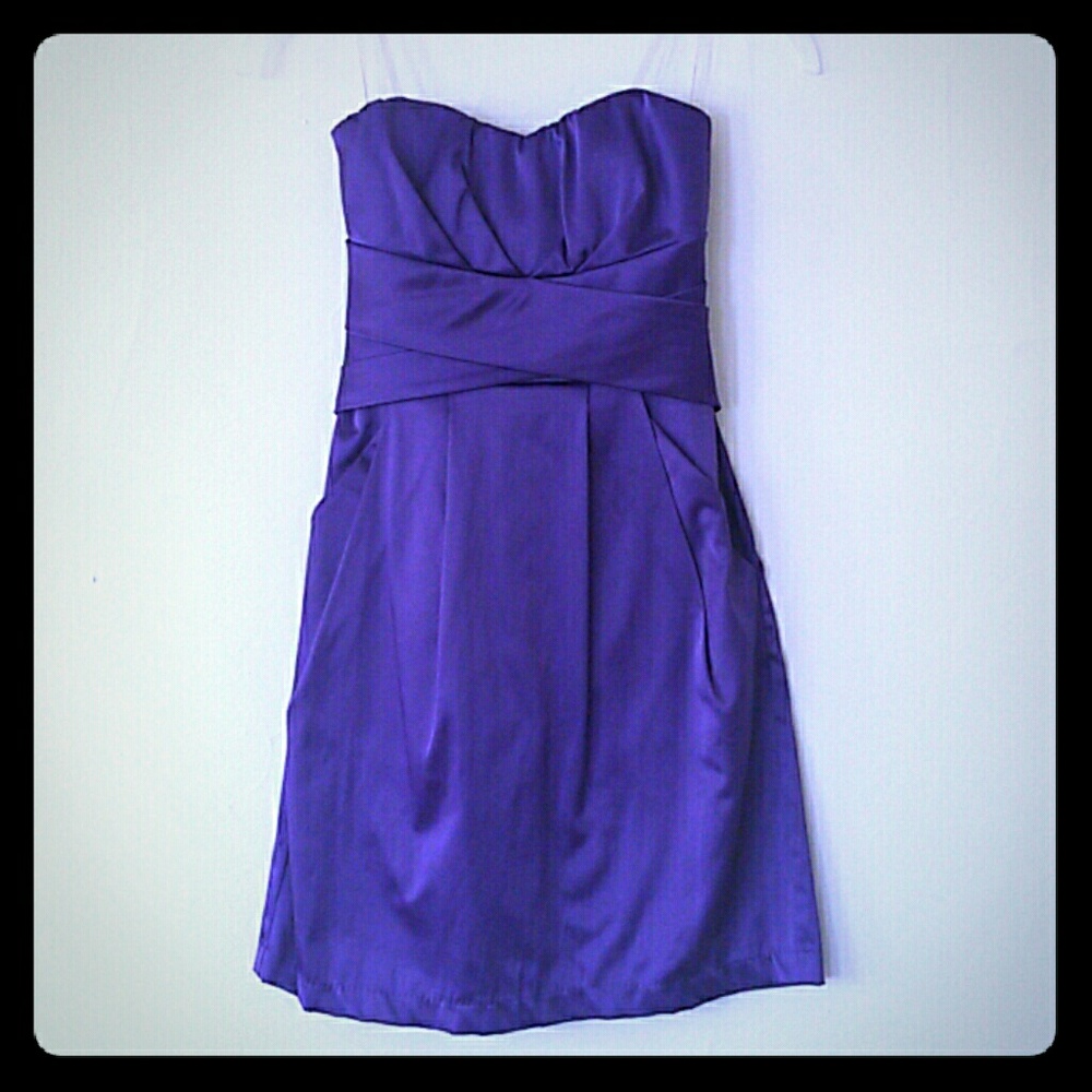 Royale purple strapless dress