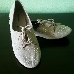 Tan shoes with rhinestones!