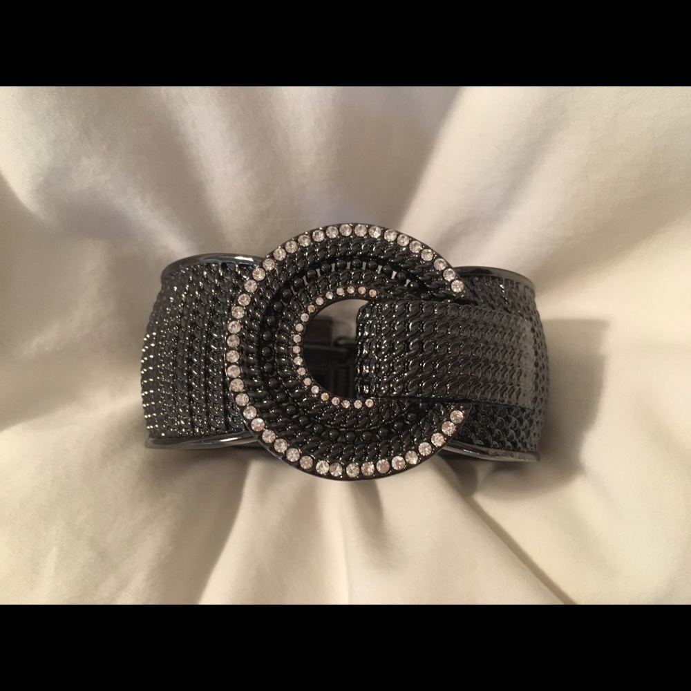 Lia Sophia heavy crystal cuff bracelet