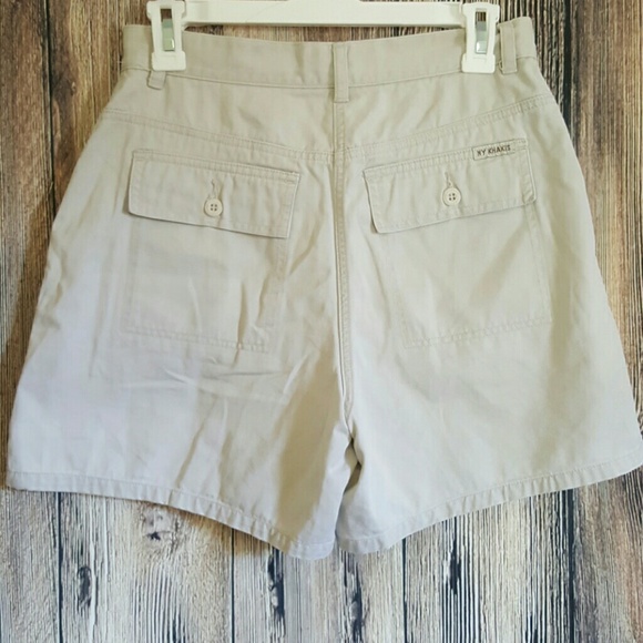 High waist khaki shorts 6 pocket eyc sz 6 euc - Picture 2 of 6