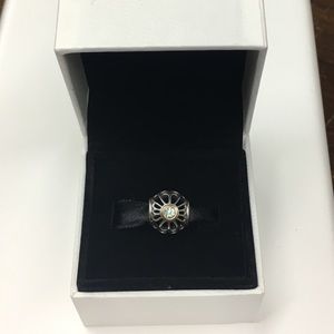 PANDORA vintage allure 14k and silver spinel