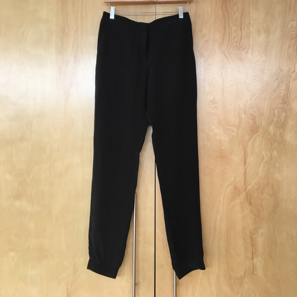 Topshop silk black jogger pant