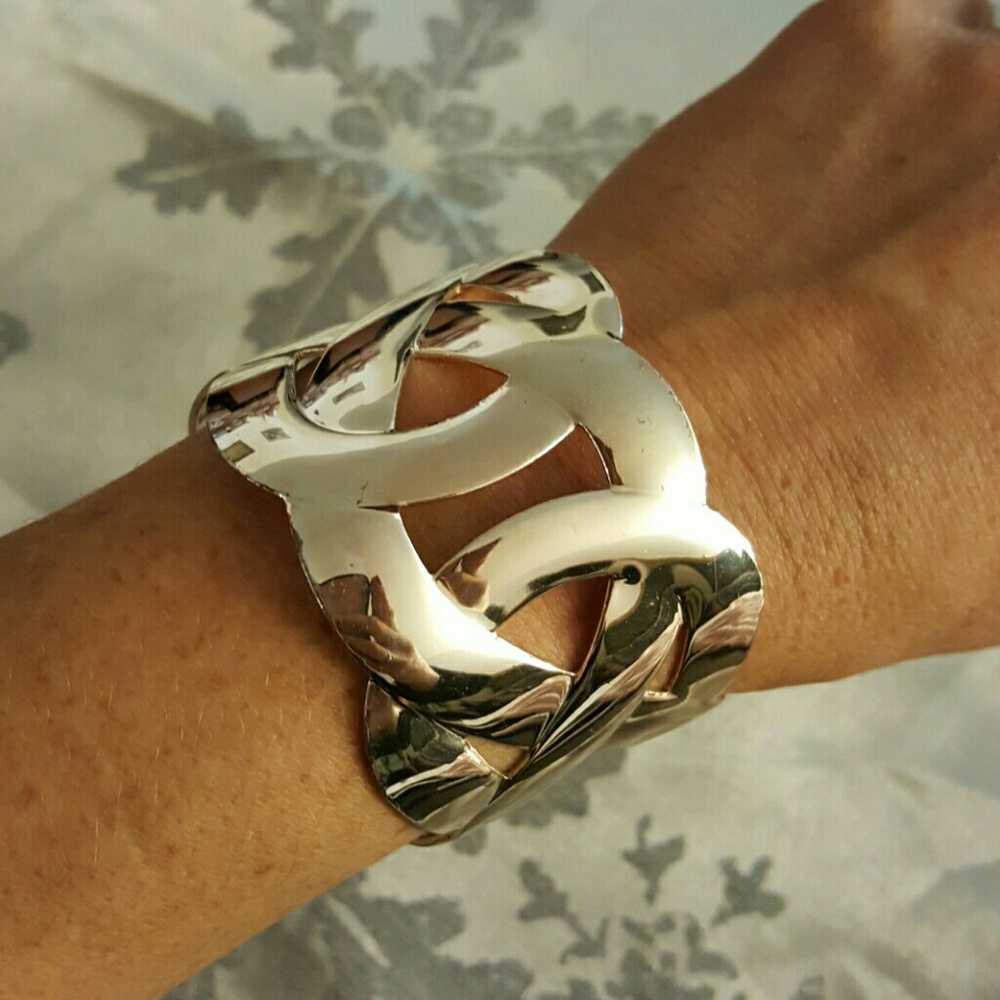 Silver cuff bracelet . πππ - Picture 2 of 4