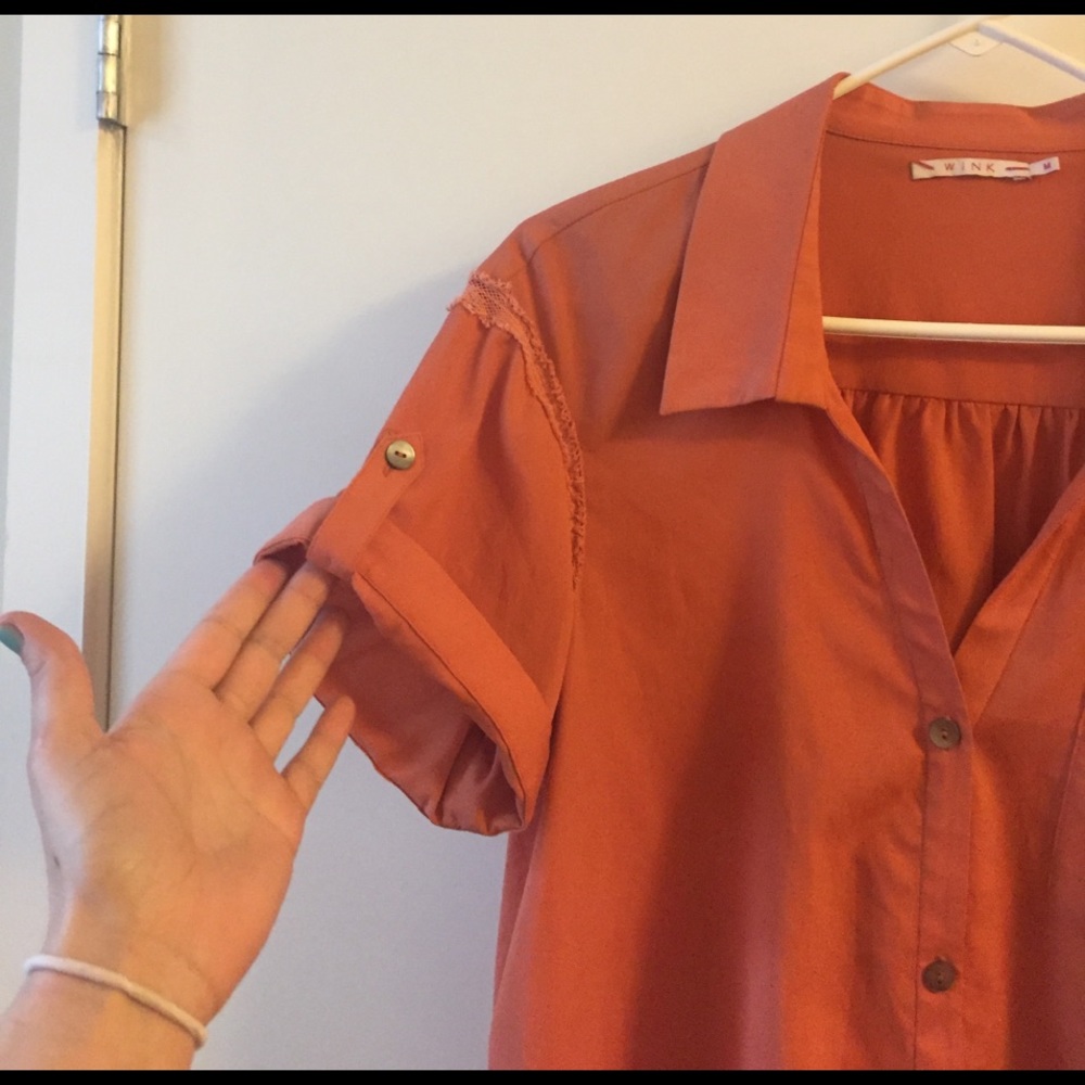 Pink tie blouse - Picture 3 of 3