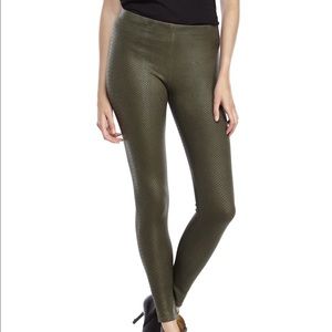 David Lerner Coated Python Leggings