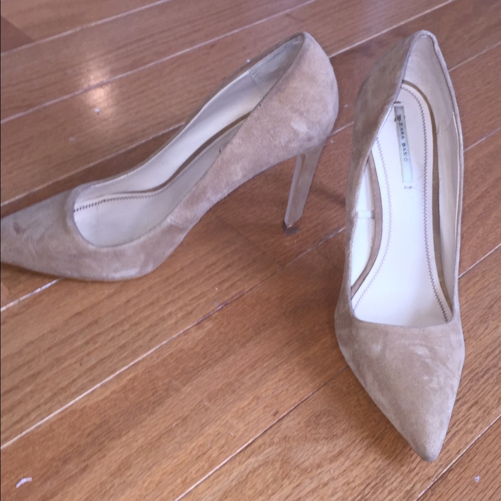 Zara basic nude heels