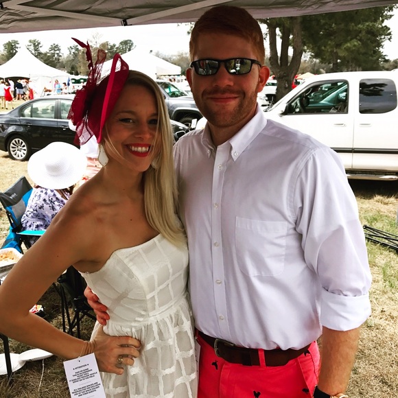 White Everleign Chiffon Strapless Dress - Picture 3 of 4