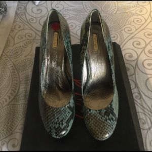 Snake skin print heels