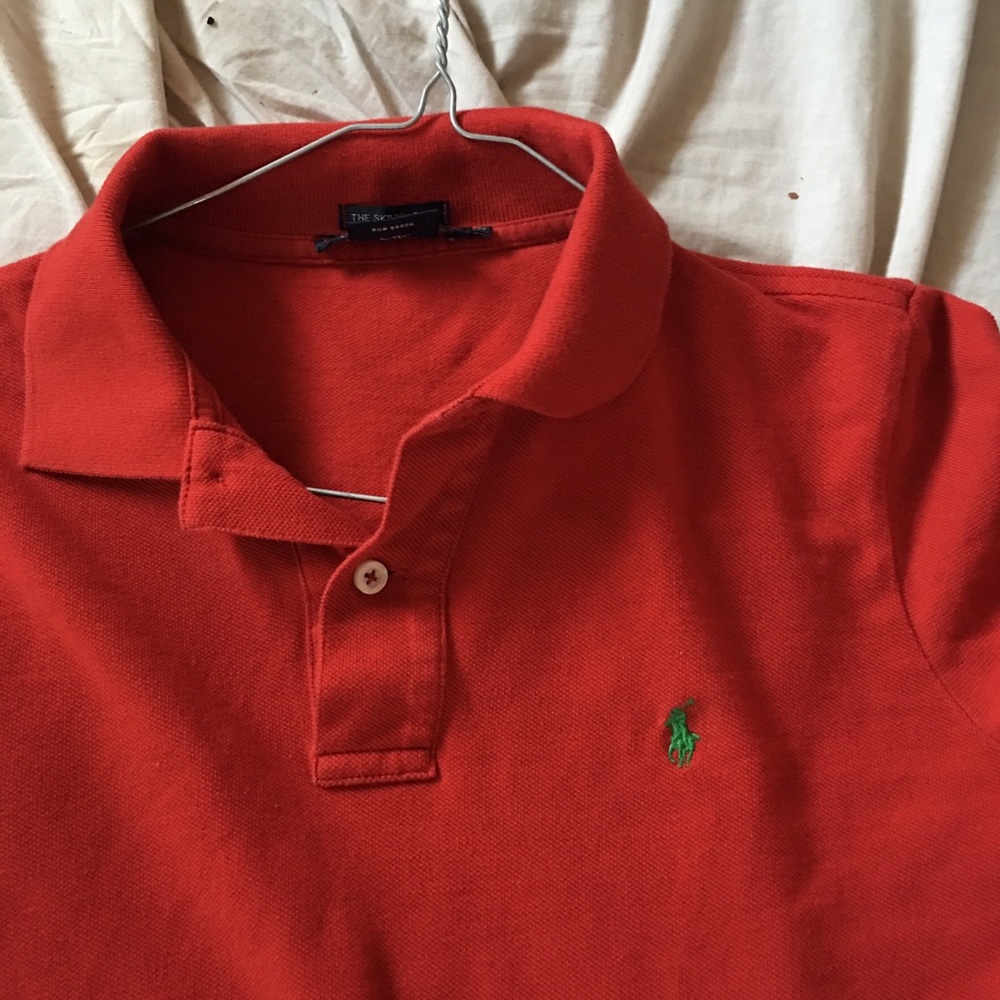 Red Ralph Lauren shirt