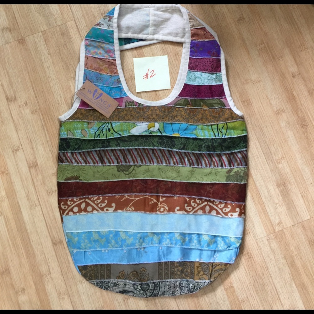 Upcycled Sari Bag from India - One of a Kind - #2