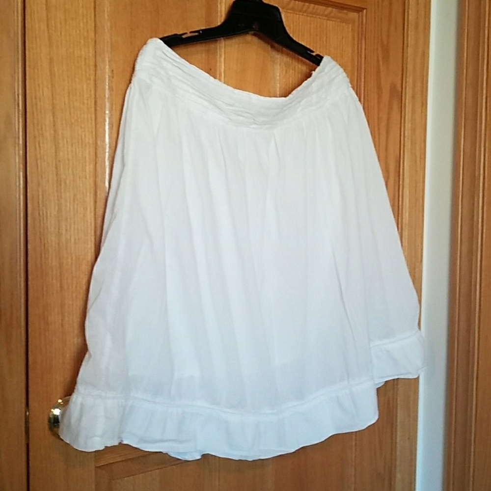 White Linen Skirt