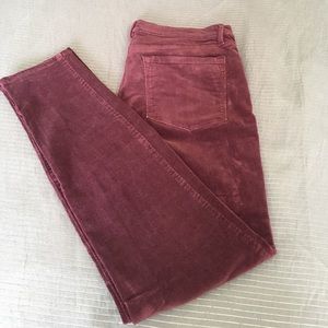 LOFT Modern Skinnyburgundy corduroys, size 12R