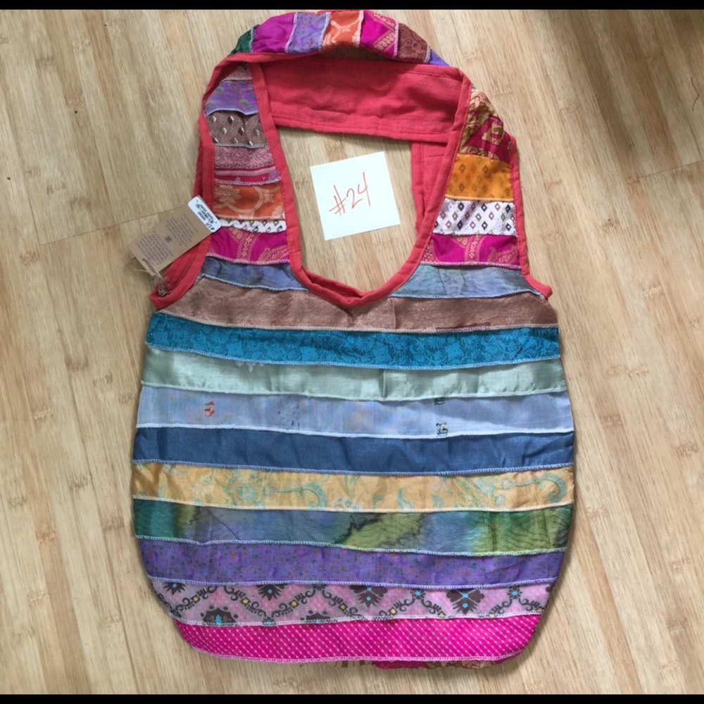 Upcycled Sari Bag from India - One of a Kind - #24